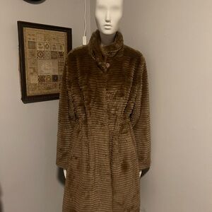 Donna Karan Rich Brown Teddy Jacket